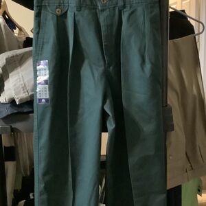 Savane Men's Dark Green Chinos, 29/30, wrinkle resistant, soft touch